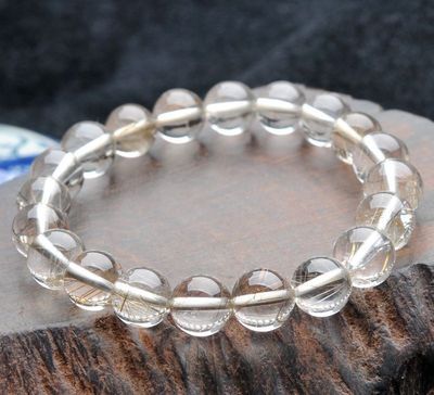 純天然9mm魔鬼發(fā)晶銀發(fā)手鏈Y81Y137 東?？h盛飾珠寶的匠心之作